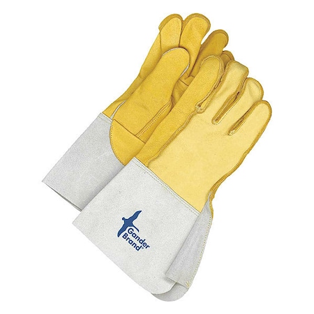 Grain Leather Utility Glove Gauntlet Outseam Sewn Ruf Rigger, Size X2S